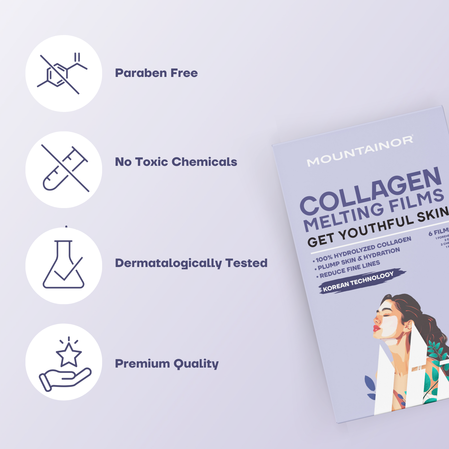 Mountainor Collagen Melting Films – Instant Hydration & Skin Revitalization