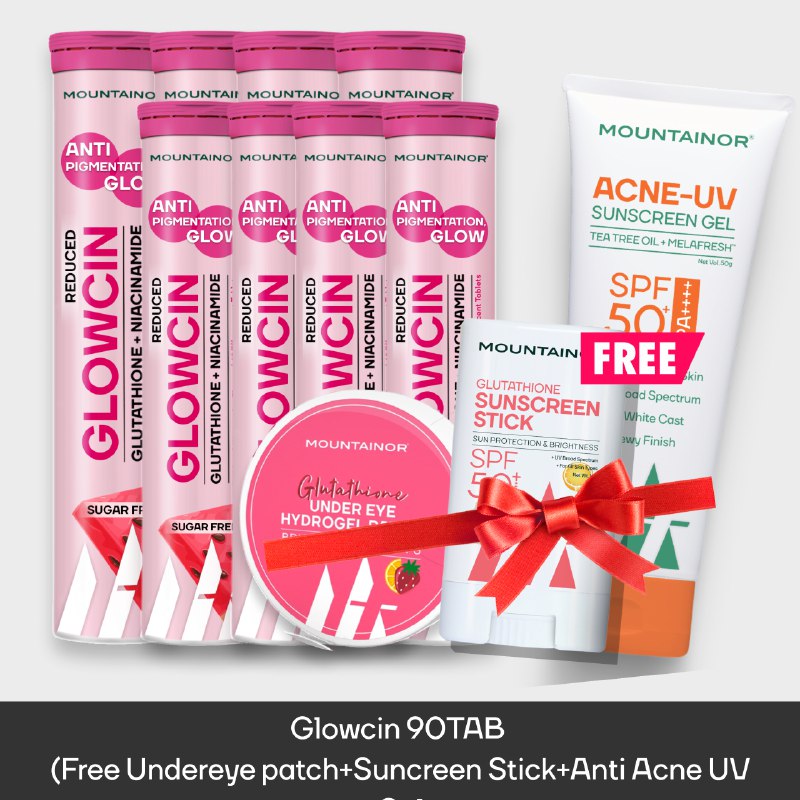 GlowCin For Clear, Glowing Skin: Glutathione + Niacinamide Effervescent Tablets & Get FREE Product