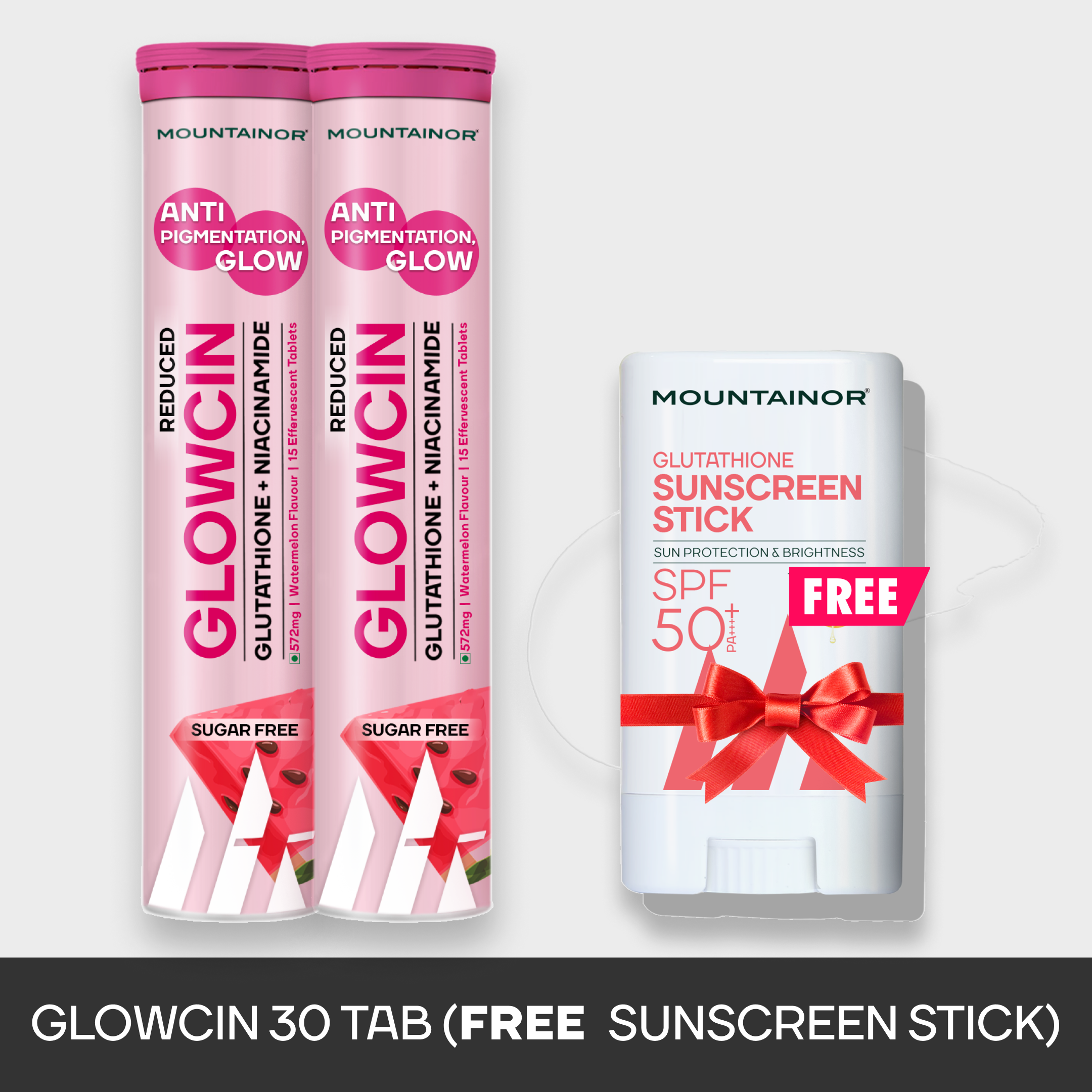 GlowCin For Clear, Glowing Skin: Glutathione + Niacinamide Effervescent Tablets & Get FREE Product