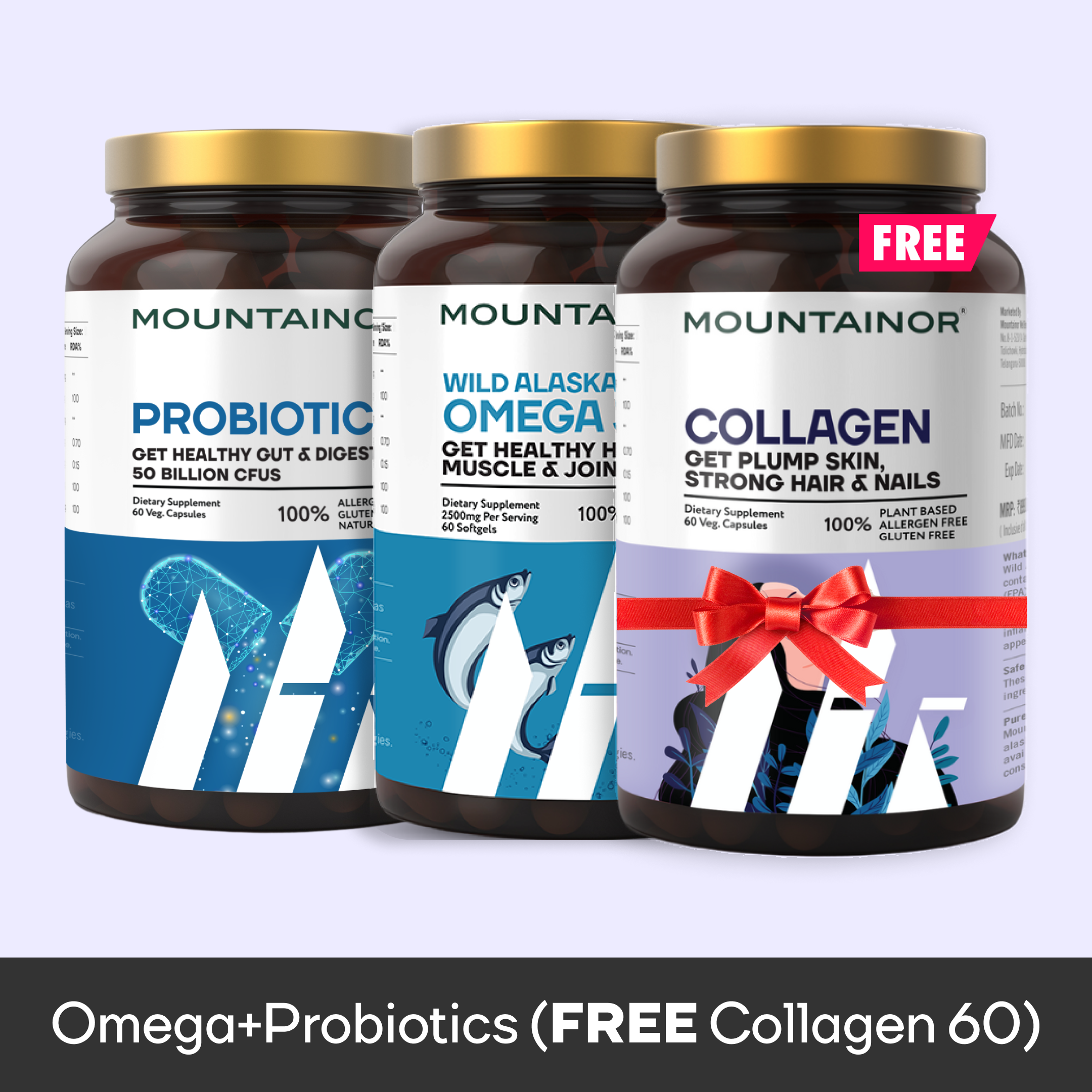 Wild Alaskan Omega-3 Fish Oil + Probiotic Capsules & Get  FREE Product