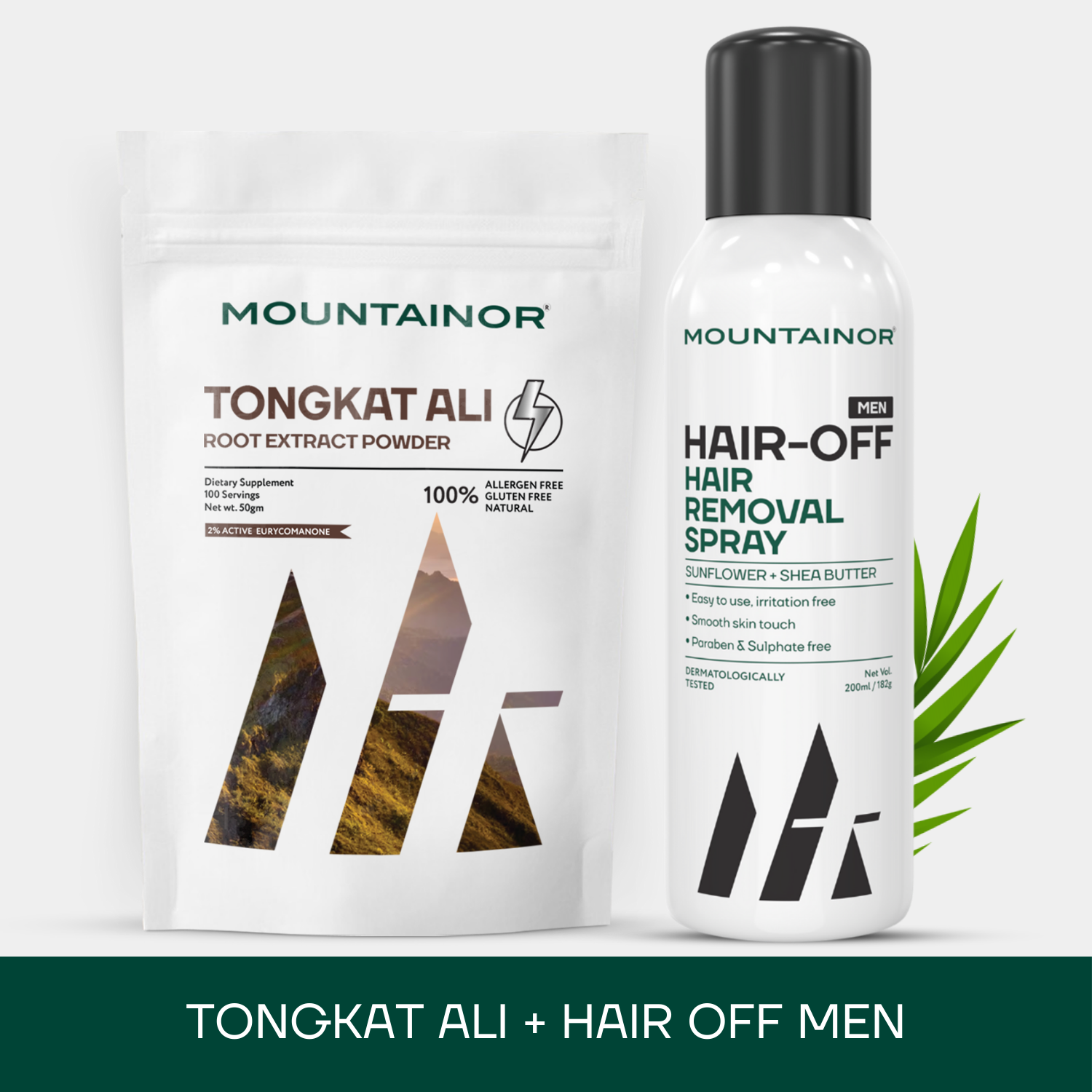 Hair Removal Spray For Men + Tongkat Ali Longjack Root (Combo)