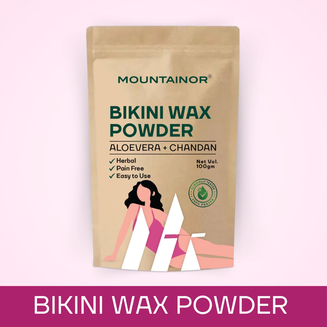 Bikini Wax Powder, 5 Min Painless Natural Solution