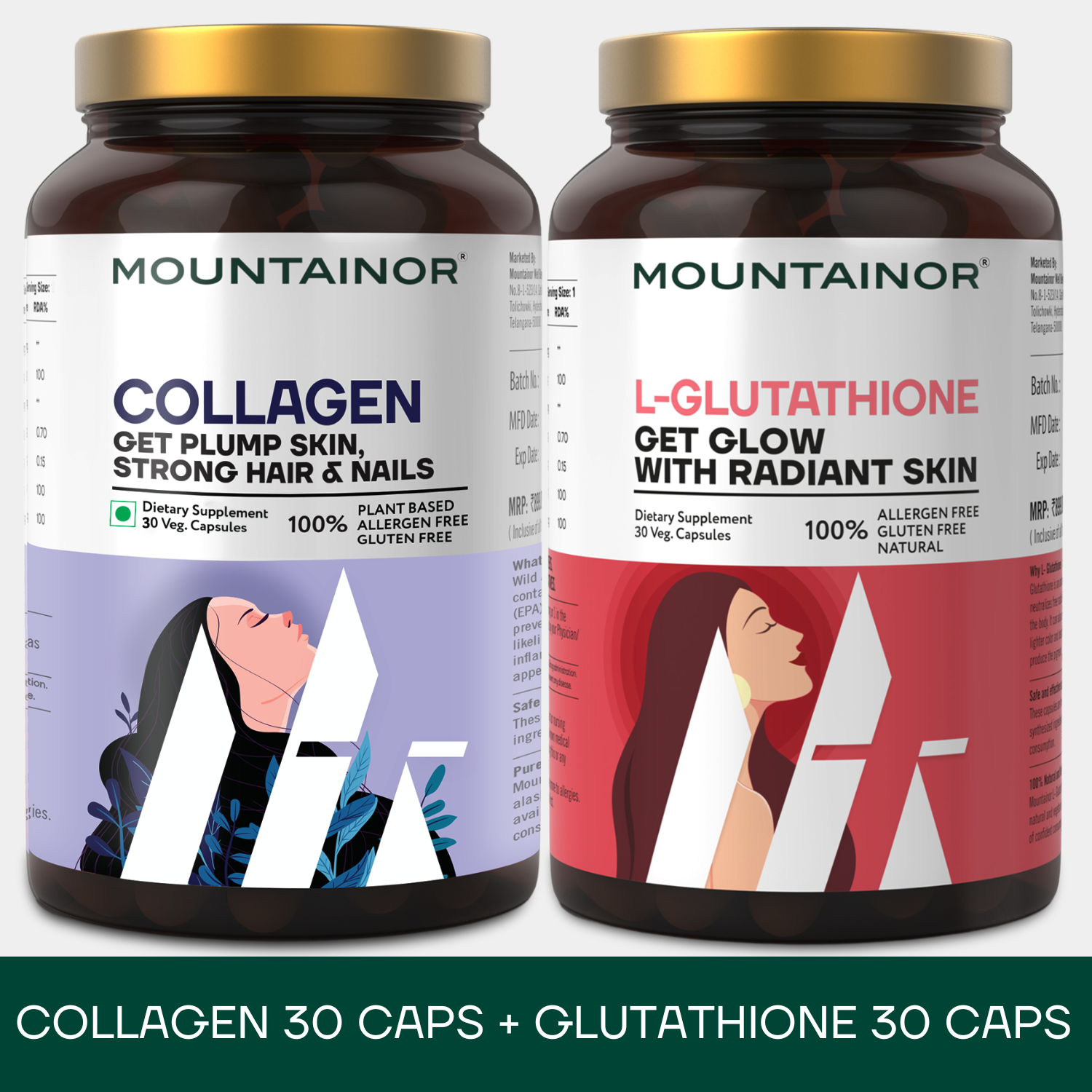 Collagen 30 + Glutathione 30 capsules - Combo