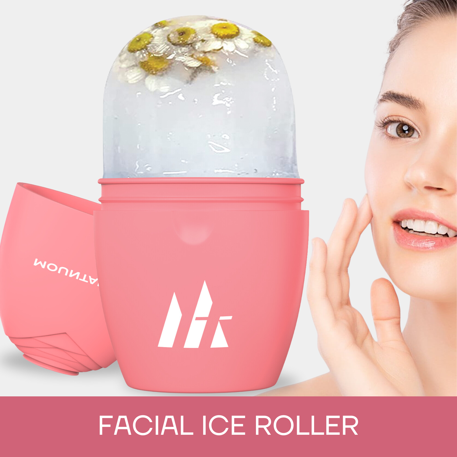 Silicone Ice Roller❄️ Reusable Facial Tool For Glowing & Tighten Skin⭐